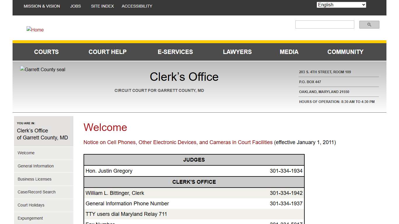 Welcome Maryland Courts